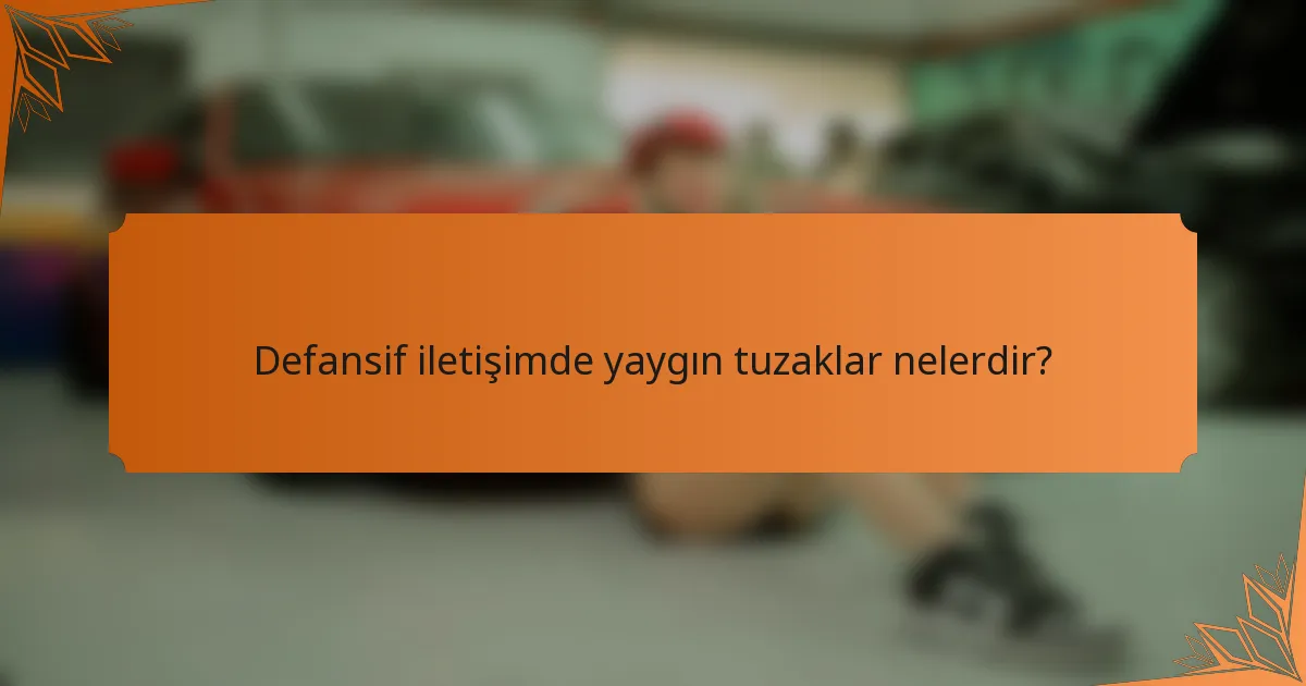 Defansif iletişimde yaygın tuzaklar nelerdir?