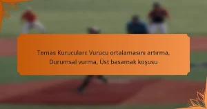Temas Kurucuları: Vurucu ortalamasını artırma, Durumsal vurma, Üst basamak koşusu