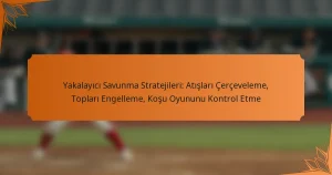 Yakalayıcı Savunma Stratejileri: Atışları Çerçeveleme, Topları Engelleme, Koşu Oyununu Kontrol Etme